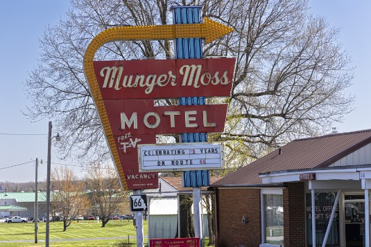Munger Moss Motel an Route 66 in Lebanon Missouri