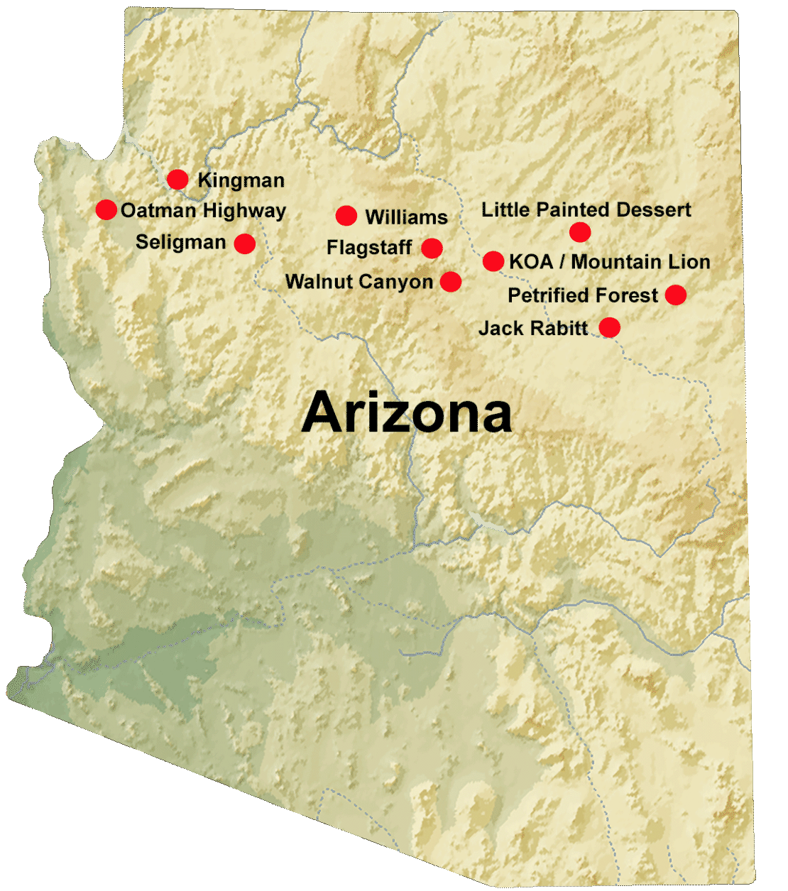 Karte Arizona