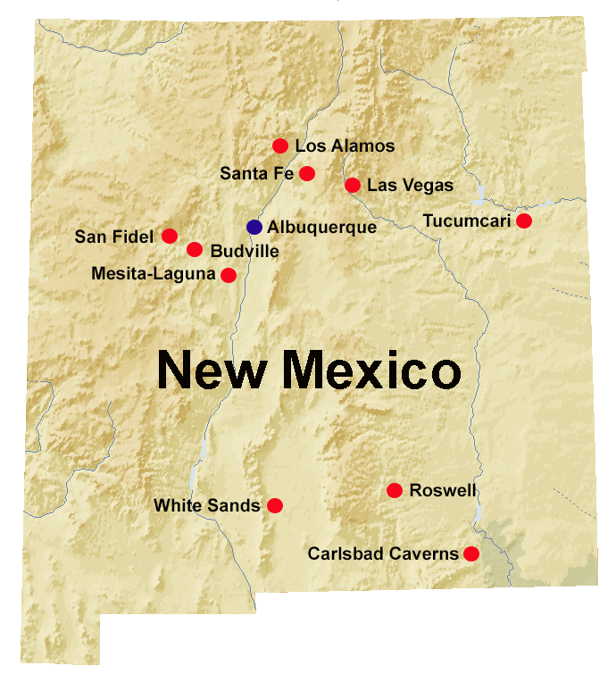 Karte New Mexico